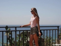 Plage, Blonde, Club, Européenne, De plein air, Solo, Adolescente, Nénés