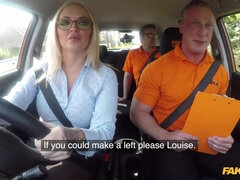 Fake Driving School - Finger Blasting Squirting Orgasms 1 - Louise Lee