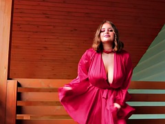 Gros seins, Brunette brune, Masturbation, Solo, Adolescente