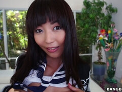 Asian babe Marica Hase has a nice rack of natural tits
