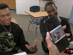 Me and my boy had to go to night school when we realized our teacher is plastered all over the fucking interwebs doing porn! So, guess what we did! Wa