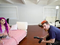 Val Steele shows off her amazing cock sucking skills