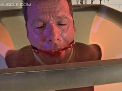 Submissive DILF endures rough sexual treatment in harsh maledom kinks