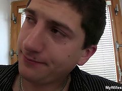 ブロンド, 浮気者, キッチン, 母, 魅力的, スカート, 息子, ティーン