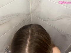 A Quick Blowjob In The Toilet Before Your Girlfriend Sees Us Together