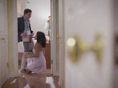 Asiatisch, Blasen, Braunhaarige, Schwanz, Ablutschen, Jungendliche (18+)