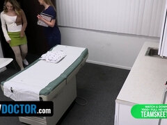 Naughty patient Sonny Mckinley gets a wild nonconventional test in the doctor's office - POV handjob, role play, and cum
