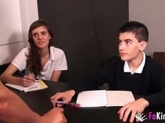 Teenager Jordi El Niño Polla fucking his female classmate