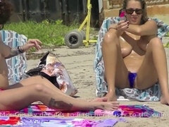 Playa, Negro, Despelote, Desnudo, Al aire libre, Bragas, Público, Bajo la falda