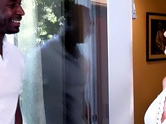 Busty mature slut wants some large ebony cock to spread her narrow crevasses while her spouse is working