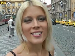 Blond, Tsjechisch, Sperma in gezicht, Hd, Kousen