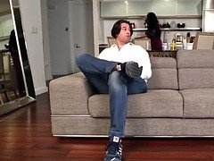 Grosse titten, Blasen, Paar, Spermaladung, Hardcore, Lecken, Flotter dreier