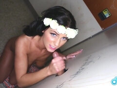 美人, デカパイ, 巨乳な, バック, のぞき穴, オナニー, 剃毛, オッパイの