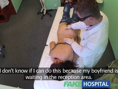 Bisexual patient gets her real doctor's hard cock deep in her mouth and pussy during their hot lovemaking session