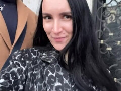 Big tits, Blowjob, Brunette, Cumshot, Cute, Italian, Leather, Tits