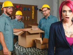 デカチン, フェラチオ, バック, 淫乱熟女, ストッキング, タトゥー, オッパイの, ヤリマンの