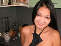 Amateur, Asiatique, Grosse bite, Poupée, Cuisine, Pov, Chatte, Adolescente
