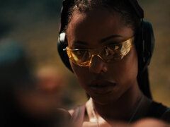 Plage, Grosse bite, Gorge profonde, Bâillonner, Embrassement, Masturbation, Réalité, Nénés