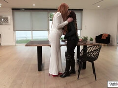 Busty latin trans Eva Maxim deepthroated