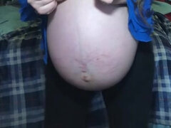 Grote mammen, Rondborstig, Fetisj, Masturbatie, Tepels, Zwanger, Roodharige vrouw, Alleen