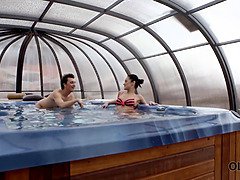 Mamada, Morena, Corridas, Hd, Marido, Besar, Piscina, Adolescente