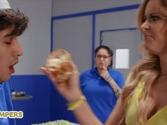 デカパイ, ブロンド, フェラチオ, バック, フェティッシュ, Hd, なめる, オマンコ