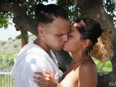 デカチン, 茶髪の, チン, バック, 自然山雀, アウトドア, ガリガリ, ティーン