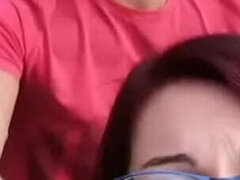 Geschnappt, Paar, Schwanz, Indisch, Milf, Natürlichen titten, Titten, Spanner