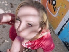 For cash insatiable blonde agrees to have sex with stranger