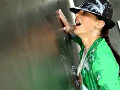 Viele männer bespritzen eine frau, Spermaladung, Europäisch, Fetisch, Masturbation