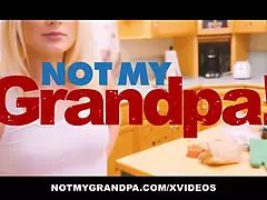 Nasty old man fakes blindness and snoops on hot grand daughter-in-law ava madison