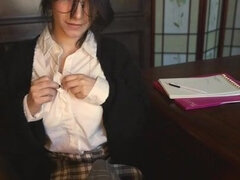 Gros seins, Sucer une bite, Plantureuse, Gode, Masturbation, Bureau, Pov, Solo