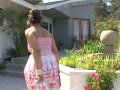 Arsch, Blasen, Braunhaarige, Hd, Interrassisch, Latina, Milf, Titten