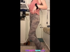 ディルド, 自家製, オナニー, オーガズム, パンティ, オマンコ, ガリガリ, ティーン