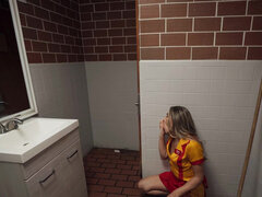 Badkamer, Pijpbeurt, Seksspeelgoed, Zoenen, Masturbatie, Billekoek, Lang, Toilet