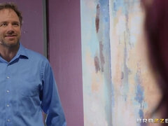 Geweldig, Bruinharig, Rondborstig, Vingeren, Likken, Kantoor, Kut duiken, Secretaresse