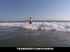 Strand, Grote kont, Pijpbeurt, Hd, Likken, Buiten, Kut duiken, Slet