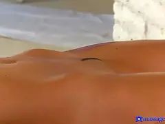 チェコ, Hd, レズビアン, マッサージ, 天然