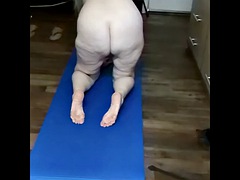 Hot mature Vee does nude yoga!