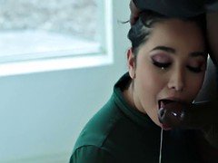 Ass, Blowjob, Brunette, Interracial, Teen