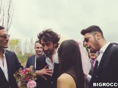 Wedding guests   rough Ass gangbang