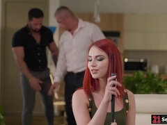 Anal, Gorge profonde, Groupe, Hard, Petite femme, Actrice du porno, Rousse roux, Plan cul à trois