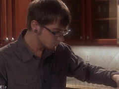 デカパイ, フェラチオ, 巨乳な, イく瞬間, オナニー, 熟年, 赤毛, オッパイの