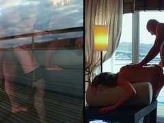 Stellung 69, Leie, Braunhaarige, Paar, Würgen, Freundin, Natürlichen titten, Im freien