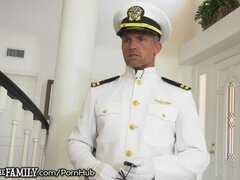 Bratty Ebony Step Daughter Disciplined by Military StepDaddy
