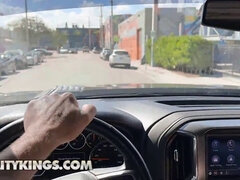 Bombshell Abigaiil Morris Takes JMac In A Quiet Neighborhood Ride His Cock In Public