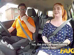 Gorda, Británico, Coche, Pelirrojo