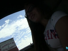 Hot Nerdy Hitchhiker Loves Money & Big Cock