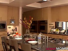 Blonde teen lesbian and milf stepmother