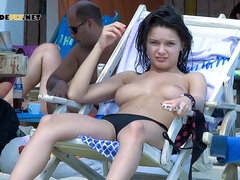 Amateur, Plage, Hd, Nudiste, De plein air, Public, Adolescente, Voyeur